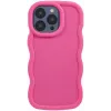 Phonesta Wavy Silicone Back Cover hoesje voor Apple iPhone 15 Pro Max - Hot Pink