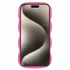 Phonesta Wavy Silicone Back Cover hoesje voor Apple iPhone 15 Pro Max - Hot Pink 2