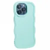 Phonesta Wavy Silicone Back Cover hoesje voor Apple iPhone 15 Pro Max - Mintgroen 3