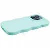 Phonesta Wavy Silicone Back Cover hoesje voor Apple iPhone 15 Pro Max - Mintgroen 5