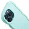 Phonesta Wavy Silicone Back Cover hoesje voor Apple iPhone 15 Pro Max - Mintgroen 6