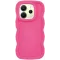 Phonesta Wavy Silicone Back Cover hoesje voor Xiaomi Redmi Note 14 4G - Hot Pink