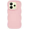 Phonesta Wavy Silicone Back Cover hoesje voor Xiaomi Redmi Note 14 4G - Roze