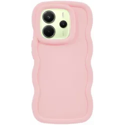 Phonesta Wavy Silicone Back Cover hoesje voor Xiaomi Redmi Note 14 4G - Roze