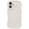 Phonesta Wavy Silicone Back Cover hoesje voor Apple iPhone 17 - Beige