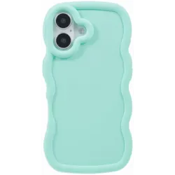 Phonesta Wavy Silicone Back Cover hoesje voor Apple iPhone 17 - Mintgroen