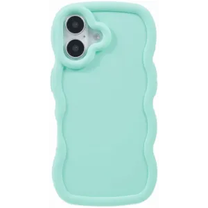 Phonesta Wavy Silicone Back Cover hoesje voor Apple iPhone 17 - Mintgroen