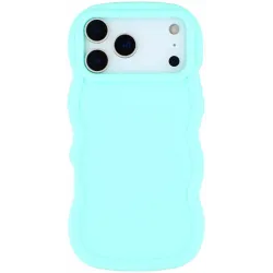 Phonesta Wavy Silicone Back Cover hoesje voor Apple iPhone 17 Pro - Mintgroen