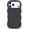 Phonesta Wavy Silicone Back Cover hoesje voor Apple iPhone 17 Pro - Zwart