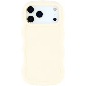 Phonesta Wavy Silicone Back Cover hoesje voor Apple iPhone 17 Pro Max - Beige