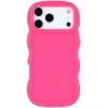 Phonesta Wavy Silicone Back Cover hoesje voor Apple iPhone 17 Pro Max - Hot Pink
