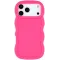 Phonesta Wavy Silicone Back Cover hoesje voor Apple iPhone 17 Pro Max - Hot Pink