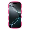 Phonesta Wavy Silicone Back Cover hoesje voor Apple iPhone 17 Pro Max - Hot Pink 3