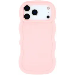 Phonesta Wavy Silicone Back Cover hoesje voor Apple iPhone 17 Pro Max - Roze