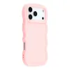 Phonesta Wavy Silicone Back Cover hoesje voor Apple iPhone 17 Pro Max - Roze 2