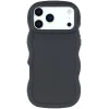 Phonesta Wavy Silicone Back Cover hoesje voor Apple iPhone 17 Pro Max - Zwart