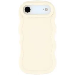 Phonesta Wavy Silicone Back Cover hoesje voor Apple iPhone Air - Beige