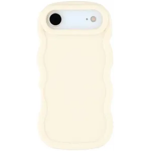 Phonesta Wavy Silicone Back Cover hoesje voor Apple iPhone Air - Beige