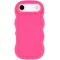 Phonesta Wavy Silicone Back Cover hoesje voor Apple iPhone Air - Hot Pink