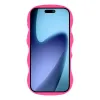 Phonesta Wavy Silicone Back Cover hoesje voor Apple iPhone Air - Hot Pink 3