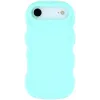 Phonesta Wavy Silicone Back Cover hoesje voor Apple iPhone Air - Mintgroen