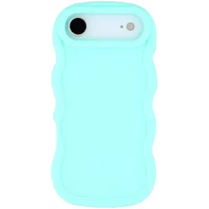Phonesta Wavy Silicone Back Cover hoesje voor Apple iPhone Air - Mintgroen