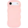 Phonesta Wavy Silicone Back Cover hoesje voor Apple iPhone Air - Roze
