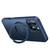Torras Ostand Pro Back Cover hoesje met MagSafe voor Apple iPhone 16 Pro Max - Donkerblauw 4