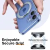 Torras Ostand Pro Back Cover hoesje met MagSafe voor Apple iPhone 16 - Transparant 6