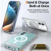 Torras Pstand Back Cover hoesje met MagSafe voor Apple iPhone 16 - Transparant 5