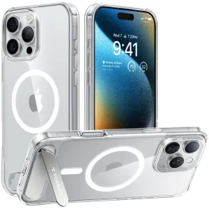 Torras Pstand Back Cover hoesje met MagSafe voor Apple iPhone 16 Pro Max - Transparant