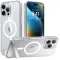 Torras Pstand Back Cover hoesje met MagSafe voor Apple iPhone 16 Pro Max - Transparant