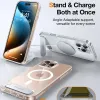 Torras Pstand Back Cover hoesje met MagSafe voor Apple iPhone 16 Pro Max - Transparant 6