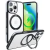 Torras Ostand R Fusion Back Cover hoesje met MagSafe voor Apple iPhone 16 Pro - Zwart 0
