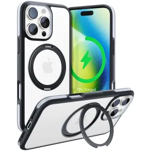 Torras Ostand R Fusion Back Cover hoesje met MagSafe voor Apple iPhone 16 Pro - Zwart