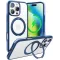 Torras Ostand R Fusion Back Cover hoesje met MagSafe voor Apple iPhone 16 Pro Max - Donkerblauw