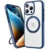 Torras Ostand R Fusion Back Cover hoesje met MagSafe voor Apple iPhone 16 Pro Max - Donkerblauw 3