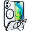Torras Ostand R Fusion Back Cover hoesje met MagSafe voor Apple iPhone 16 Plus - Zwart 0