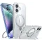 Torras Ostand Spin Back Cover hoesje met MagSafe voor Apple iPhone 16 - Transparant