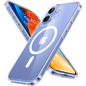 Torras Diamond Back Cover hoesje met MagSafe voor Apple iPhone 16 - Transparant