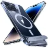 Torras Pstand Back Cover hoesje met MagSafe voor Apple iPhone 15 Pro Max - Transparant 0