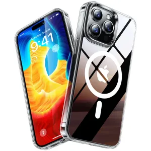 Torras Diamond Back Cover hoesje met MagSafe voor Apple iPhone 15 Pro Max - Transparant