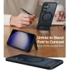 Torras Pstand Back Cover hoesje met MagSafe voor Samsung Galaxy S24 - Zwart 5