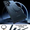 Torras Ostand Spin Back Cover hoesje met MagSafe voor Samsung Galaxy S24 Ultra - Zwart 4