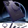 Torras Ostand Spin Back Cover hoesje met MagSafe voor Samsung Galaxy S24 Ultra - Donkerpaars 1
