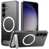 Torras Pstand Back Cover hoesje met MagSafe voor Samsung Galaxy S25 Plus - Transparant 0