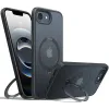 Torras Ostand Spin Back Cover hoesje met MagSafe voor Apple iPhone 17e/16e - Zwart 0