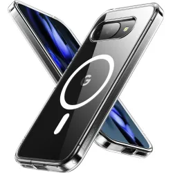 Torras Diamond Back Cover hoesje met MagSafe voor Google Pixel 9a - Transparant