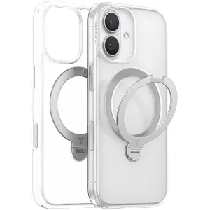 Torras Ostand Spin Back Cover hoesje met MagSafe voor Apple iPhone 17 - Transparant