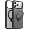 Torras Ostand Spin Back Cover hoesje met MagSafe voor Apple iPhone 17 Pro Max - Zwart 0